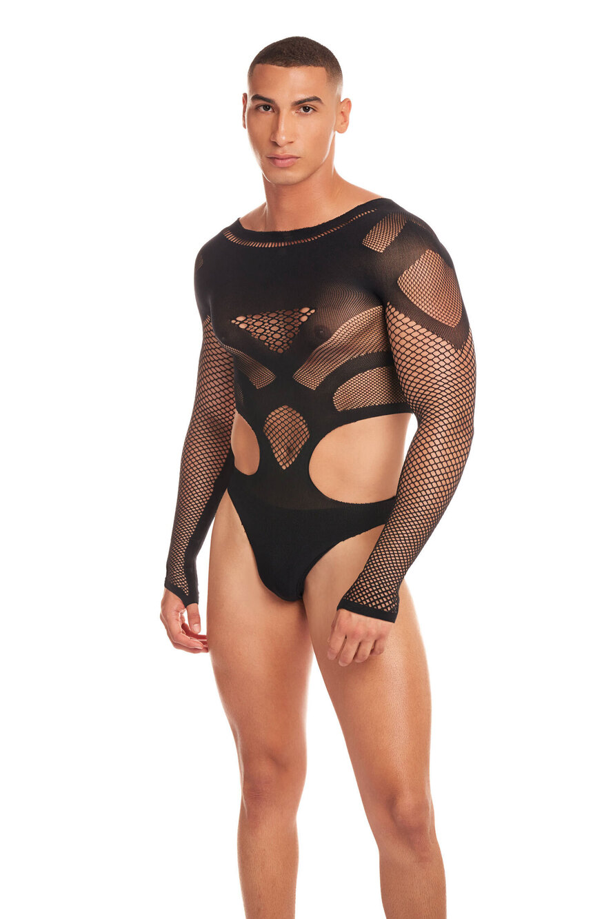 Out of Orbit Bodysuit - Large/xl - Black Pink Lipstick